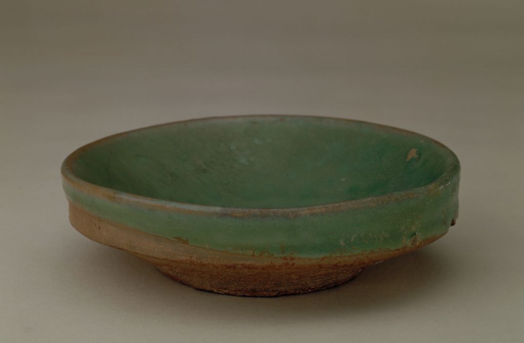 图片[1]-Green glaze lamp of Qionglai kiln-China Archive